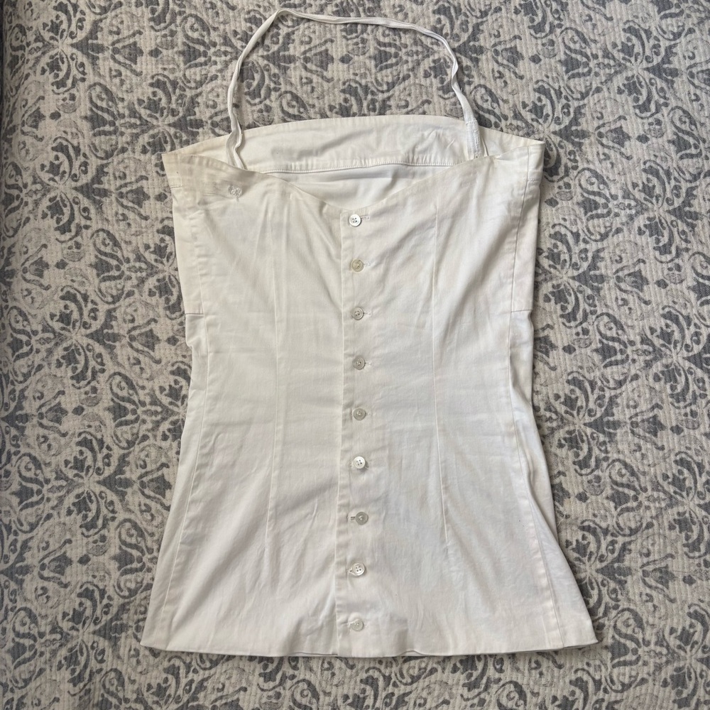 Ann Demeulemeester cream strapless top